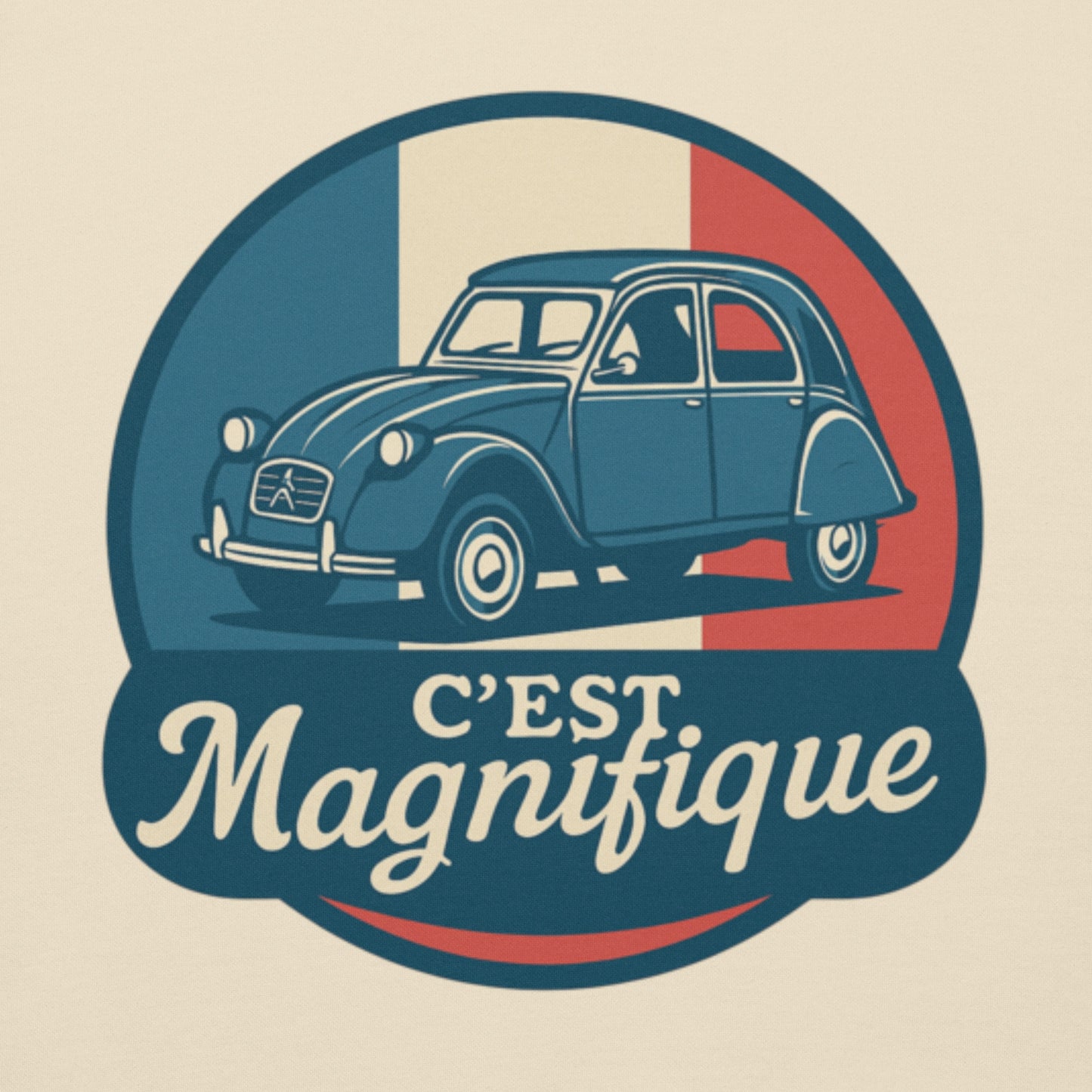 🇫🇷 C’est Magnifique – Premium Hoodie voor de echte 2CV-liefhebber