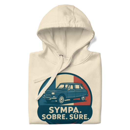 🧢 Sympa. Sobre. Bien sûr. – Sweat à capuche premium avec imprimé Citroën Ami 8