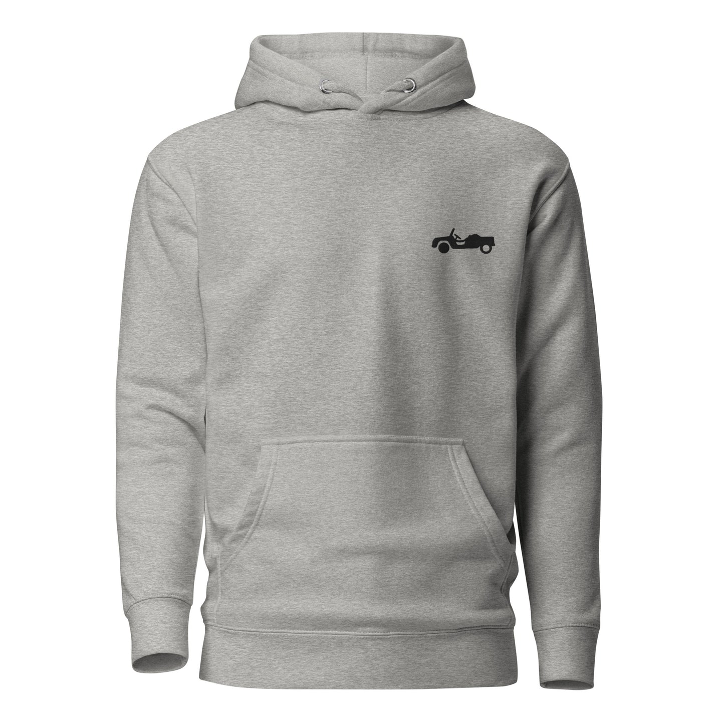 Sweat à capuche unisexe premium Citroën Méhari brodé - Gris ou Blanc 