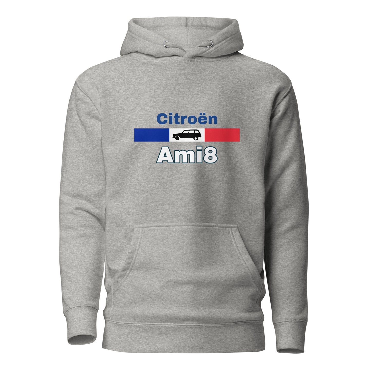 Sweat à capuche France Citroën Ami8 Premium unisexe - Marine, Gris ou Blanc