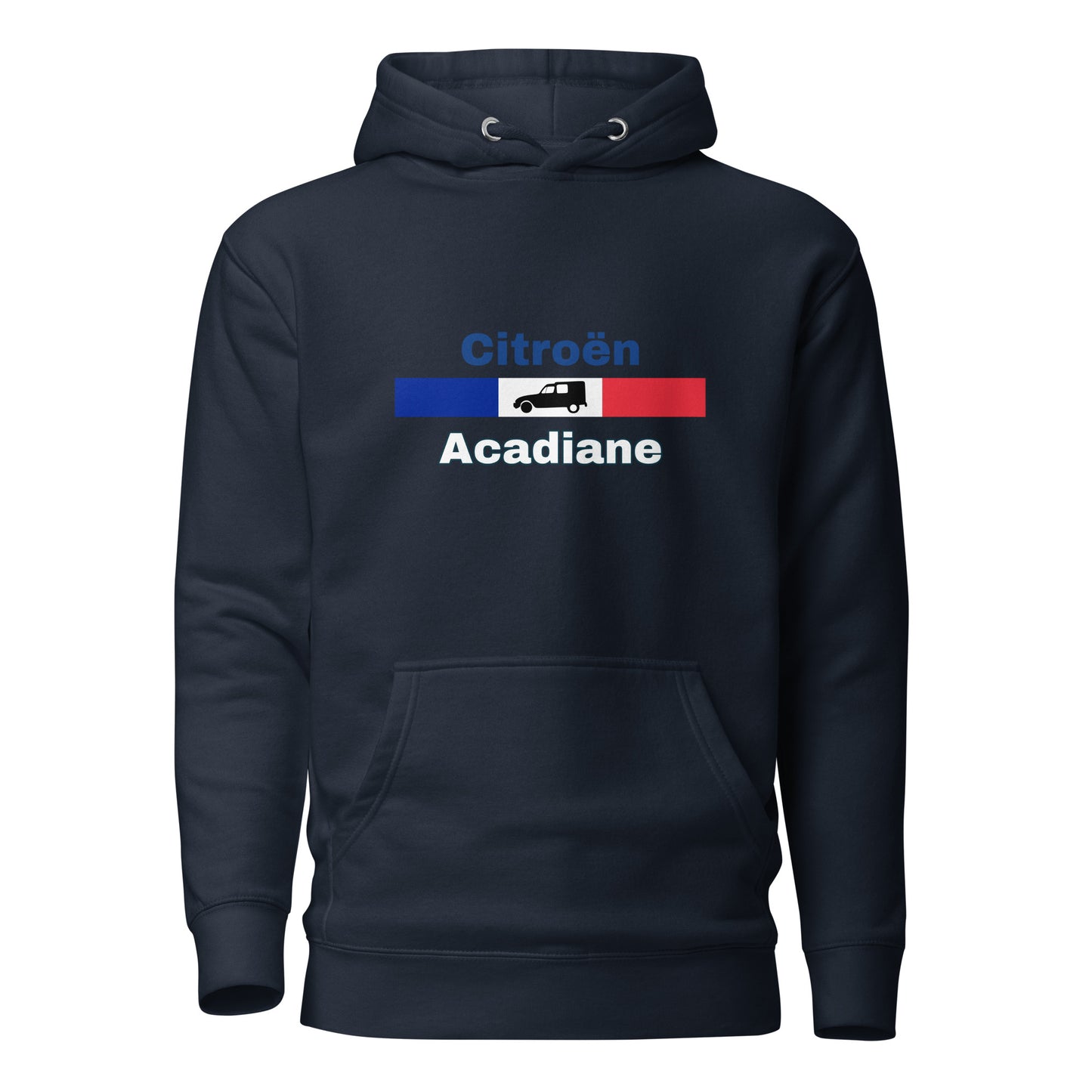 Sweat à capuche France Citroën Acadiane Premium unisexe - Marine, Gris ou Blanc