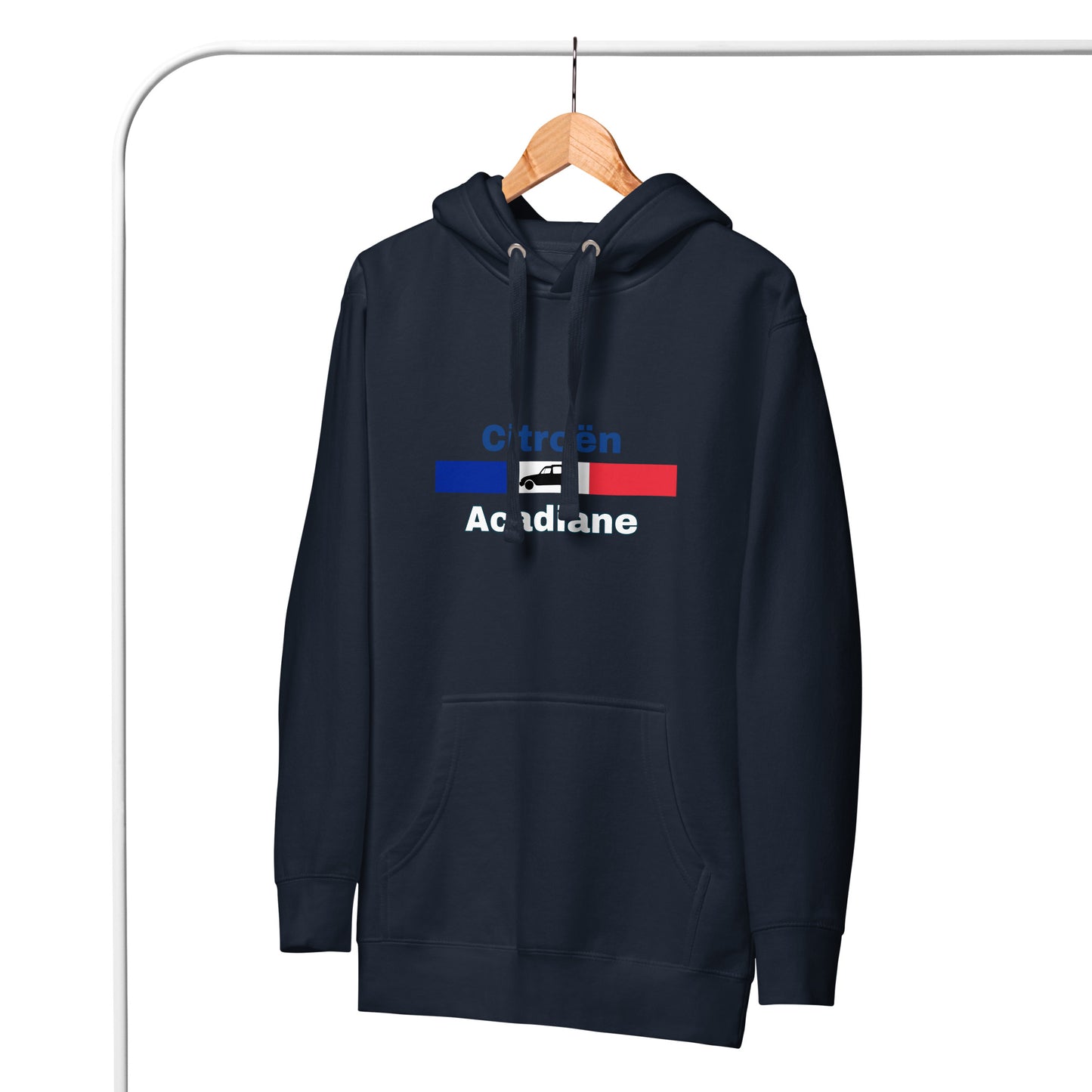 Sweat à capuche France Citroën Acadiane Premium unisexe - Marine, Gris ou Blanc