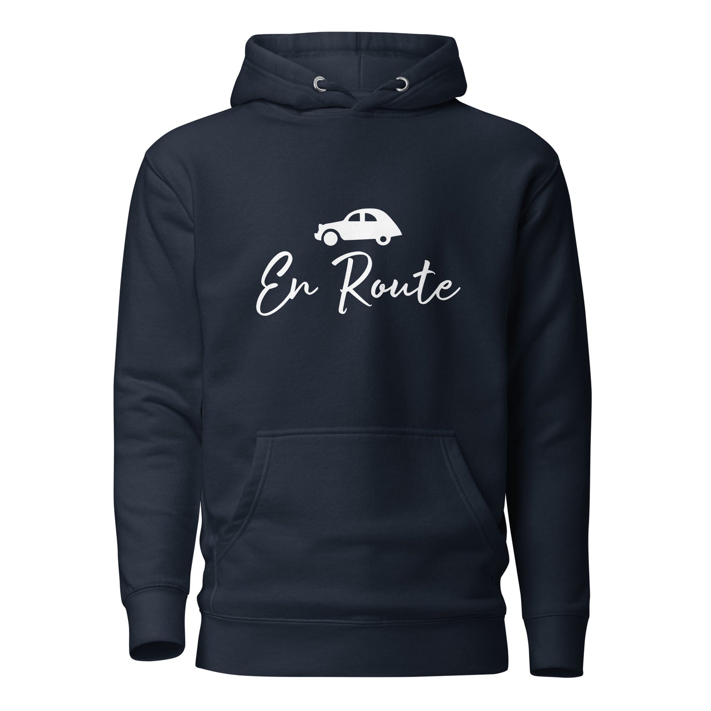 Premium unisex hoodie Citroën 2cv En Route - Black, Navy or Blue