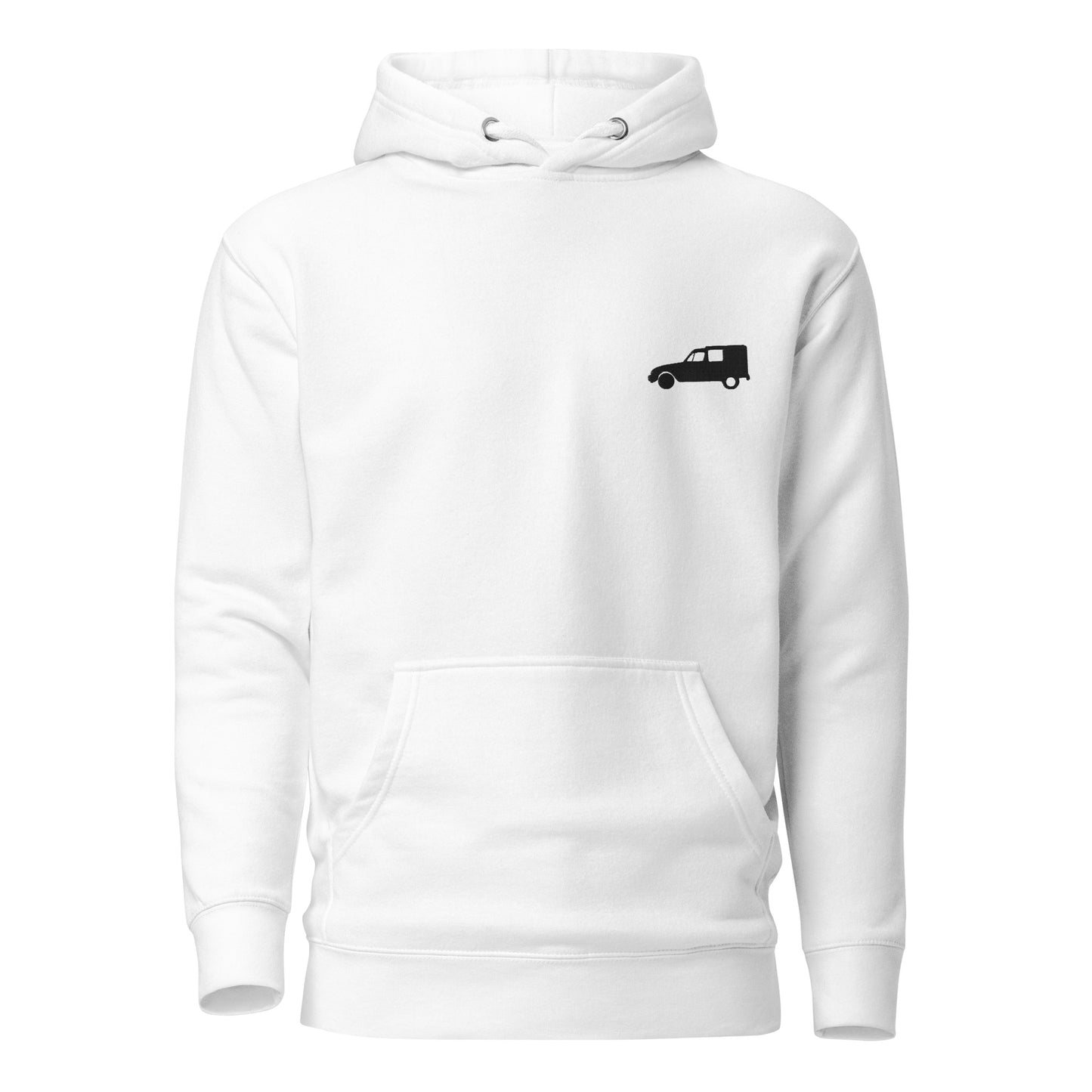 Premium uniseks hoodie Citroën Acadiane geborduurd - Grijs of Wit