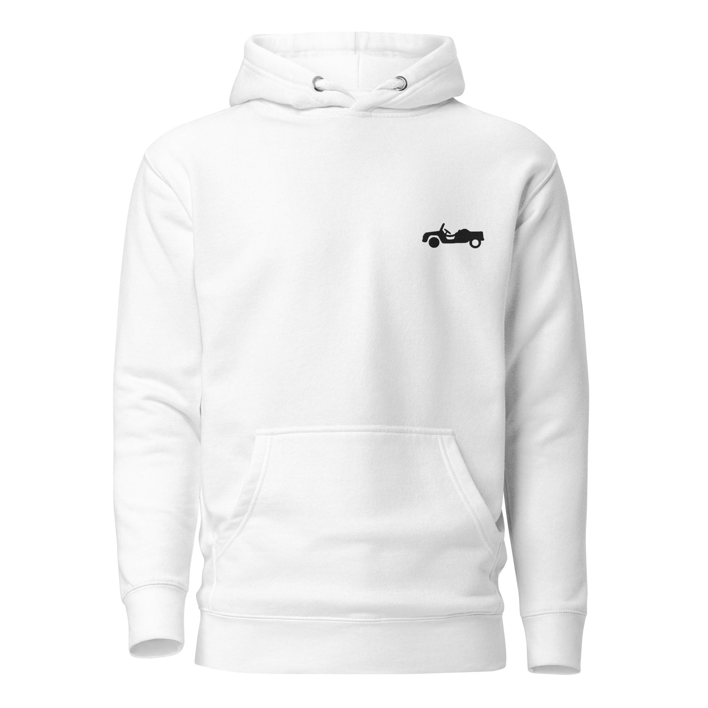 Sweat à capuche unisexe premium Citroën Méhari brodé - Gris ou Blanc 