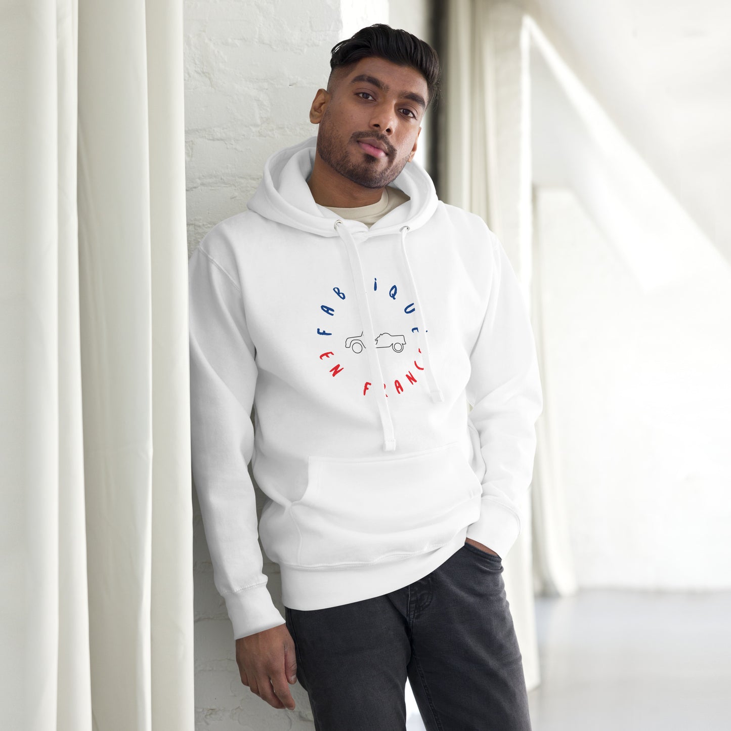 Fabriqué en France Citroën Méhari hoodie Unisex - White