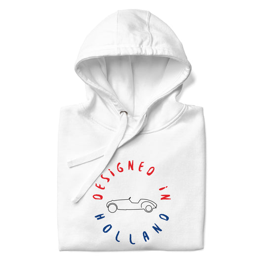 Designed in Holland Sweat à capuche voiture de sport Burton Unisexe - Blanc