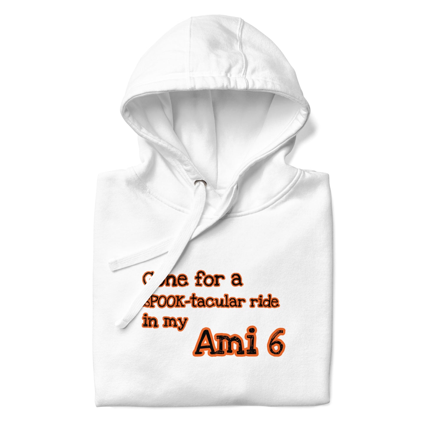 Gone for a SPOOK-tacular ride in my Ami 6 hoodie verkrijgbaar in Zwart, Grijs of Wit