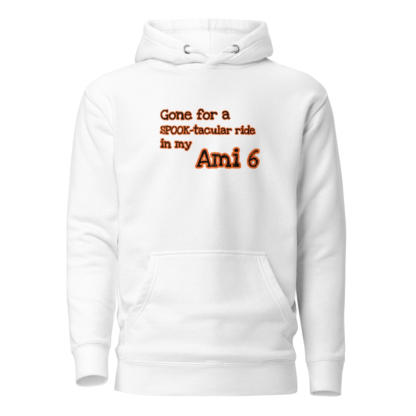 Gone for a SPOOK-tacular ride in my Ami 6 hoodie verkrijgbaar in Zwart, Grijs of Wit