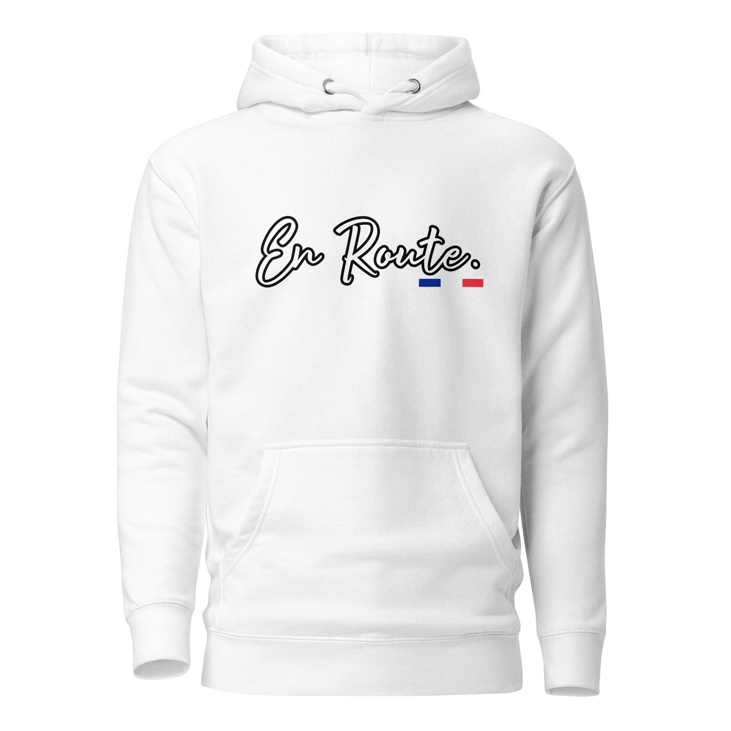 En Route Premium unisex hoodie with French 3 color available in Black, Navy, Blue, Gray or White