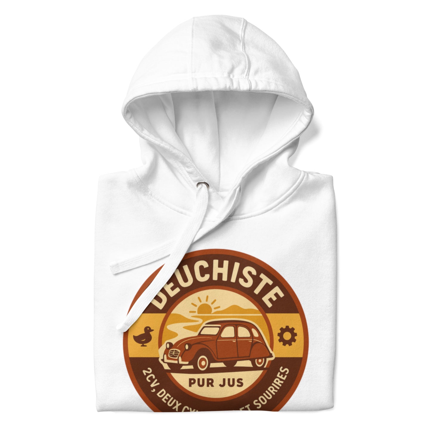 Hoodie “Deuchiste Pur Jus” – Comfortable cult icon
