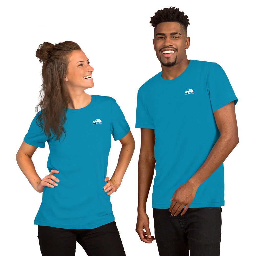 👕 T-shirt “Deux Chevaux Addiction” – Voor wie met z’n hart schakelt