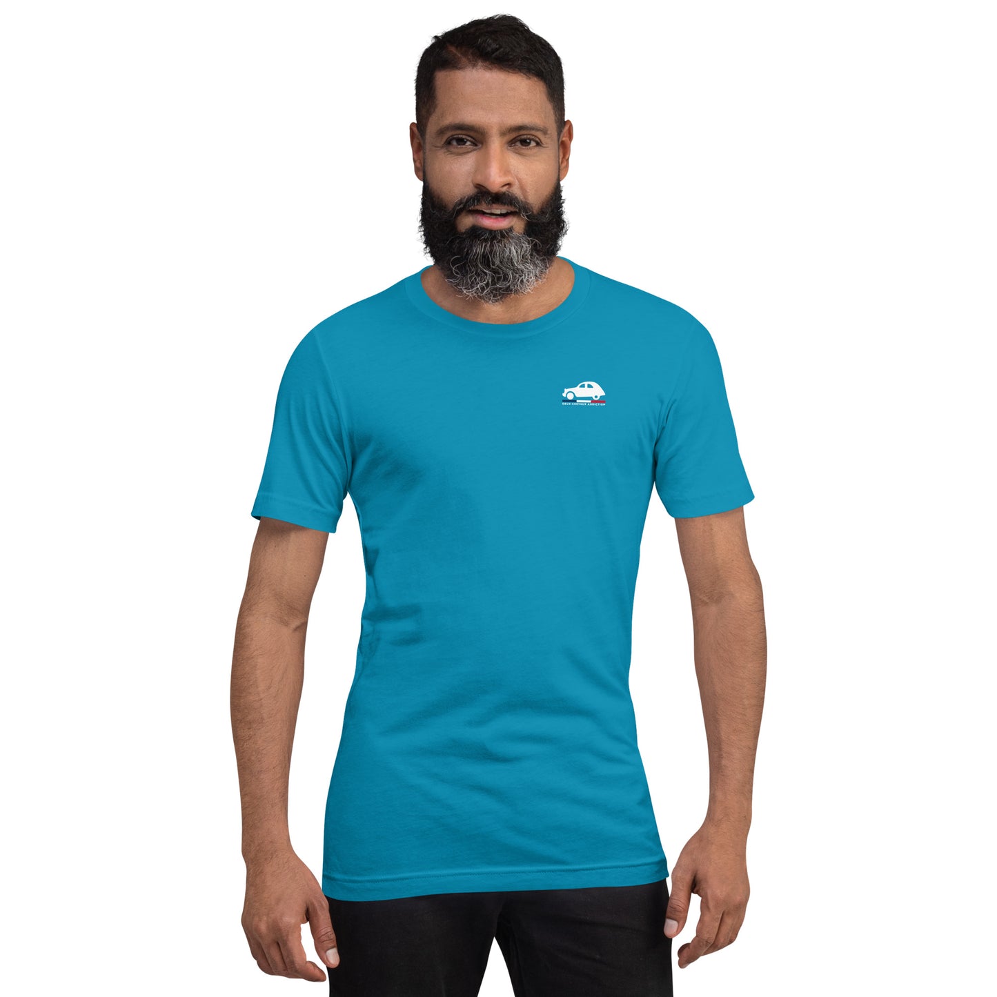 👕 T-shirt “Deux Chevaux Addiction” – Voor wie met z’n hart schakelt