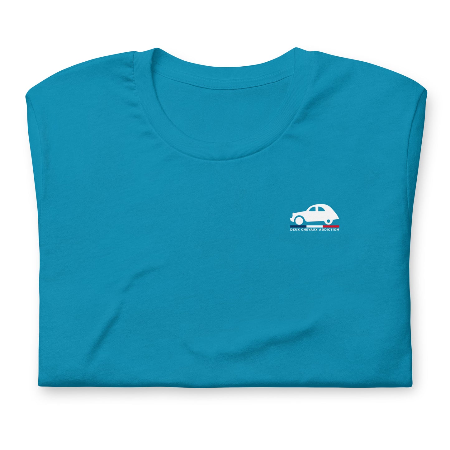 👕 T-shirt “Deux Chevaux Addiction” – Voor wie met z’n hart schakelt
