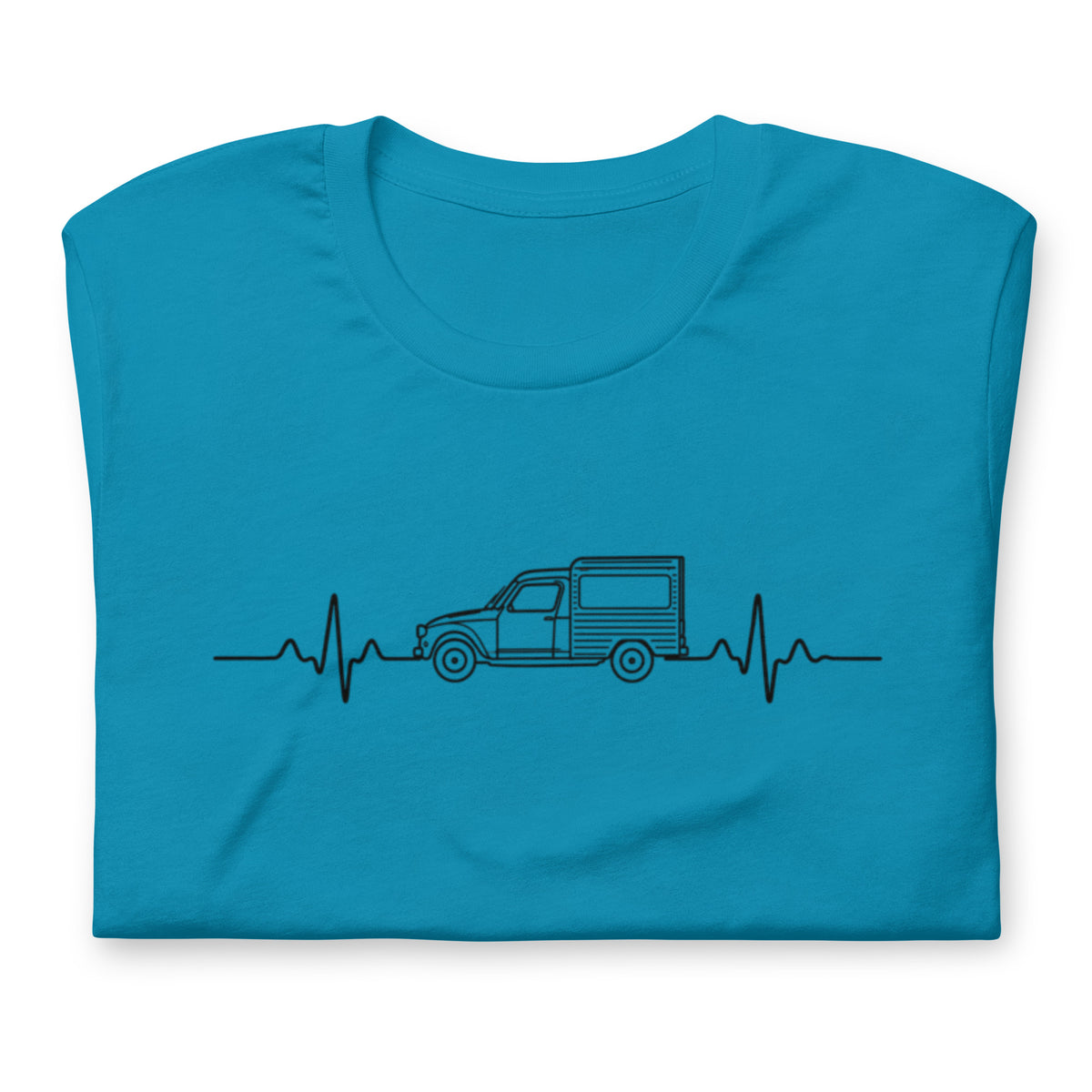 Citroën Acadiane Heartbeat T-shirt – Minimalistische Lijntekening | Heartbeat Collectie