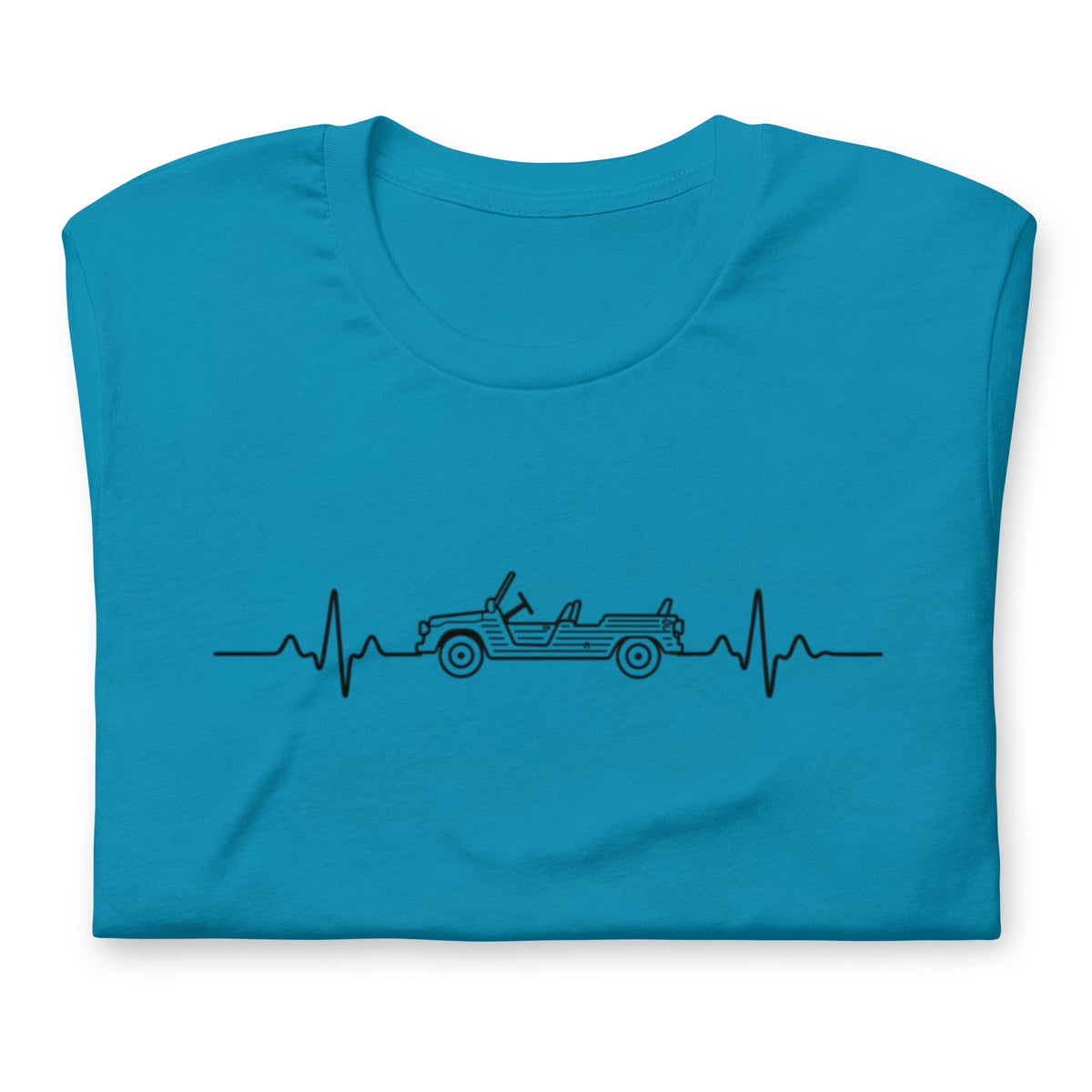 Citroën Méhari Heartbeat T-shirt – Minimalistische Lijntekening | Heartbeat Collectie