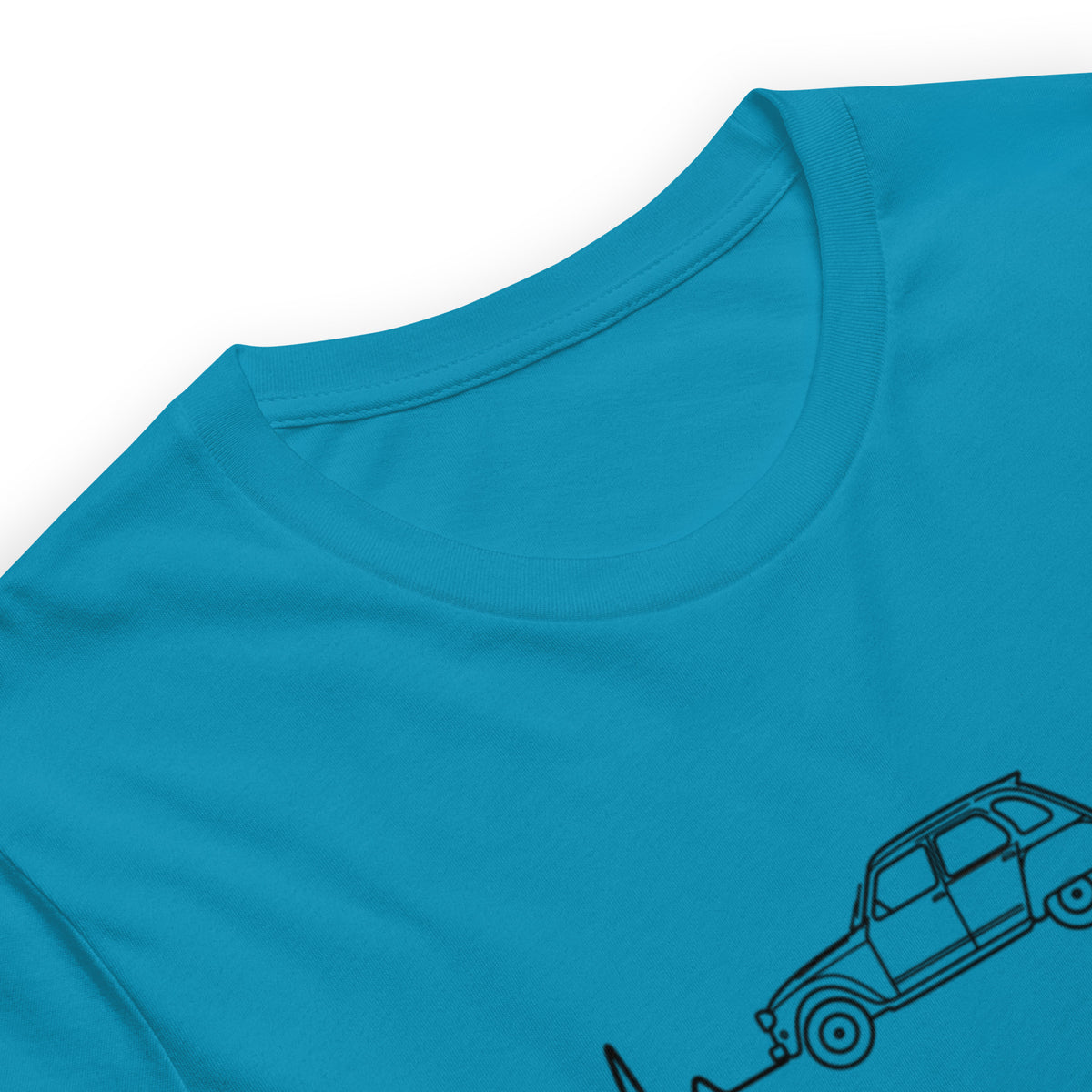 Citroën Dyane Heartbeat T-shirt – Minimalistische Lijntekening | Heartbeat Collectie