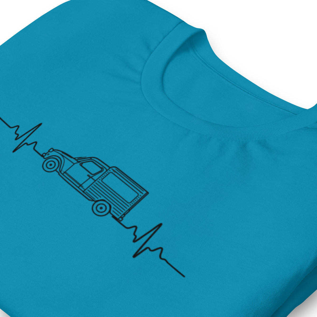 Citroën Acadiane Heartbeat T-shirt – Minimalistische Lijntekening | Heartbeat Collectie