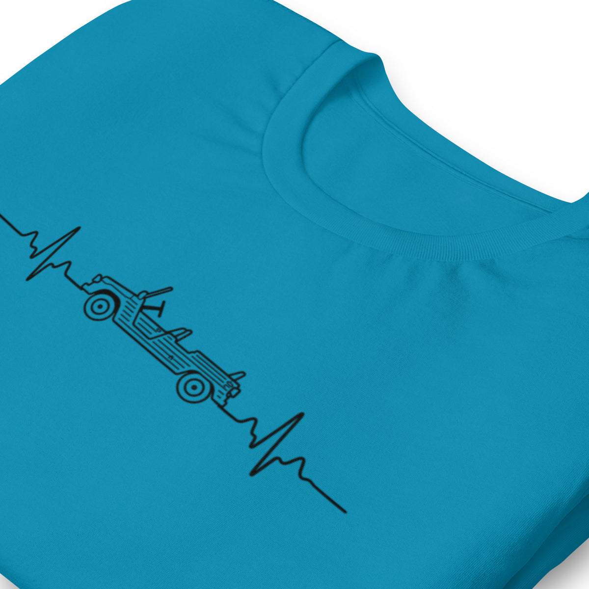 Citroën Méhari Heartbeat T-shirt – Minimalistische Lijntekening | Heartbeat Collectie