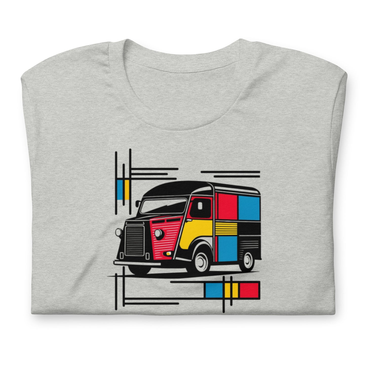 T-shirt “Citroën HY Mondrian Style – Playful Retro Bus”