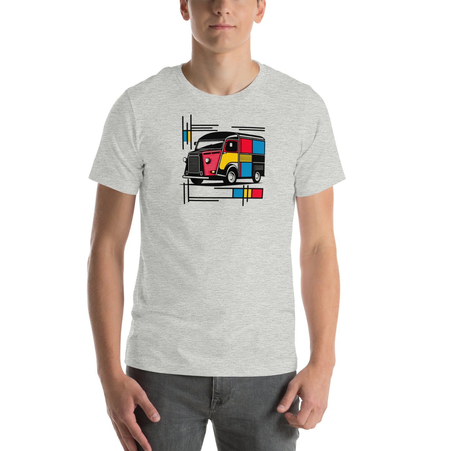 T-shirt “Citroën HY Mondrian Style – Playful Retro Bus”