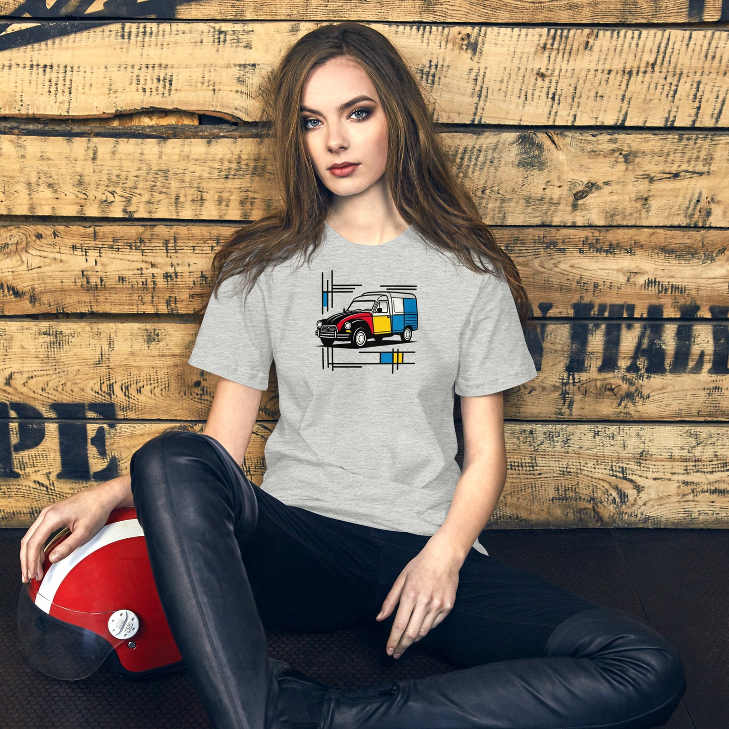 T-shirt "Mondrian Collection – Citroën Acadiane in Colour Art"