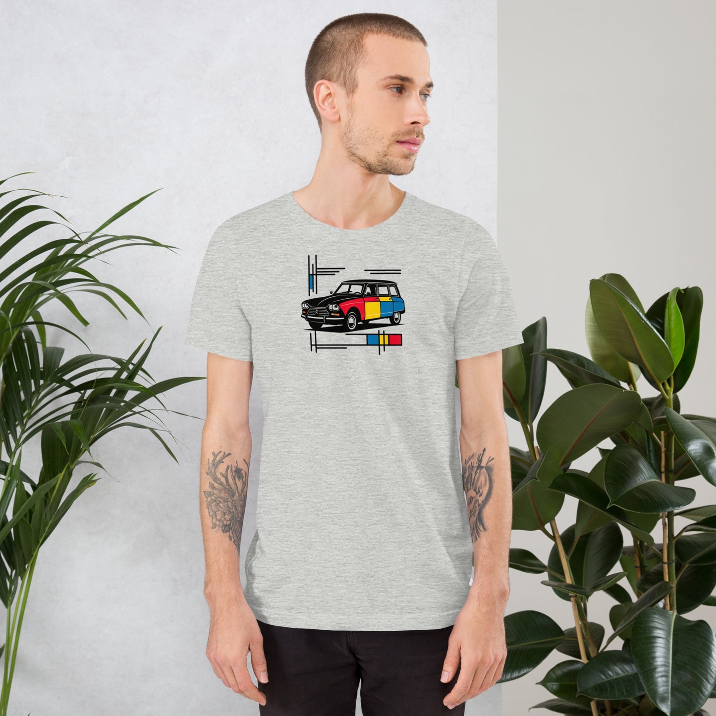 T-shirt « Collection Mondrian – Citroën Ami 6 Color Art »