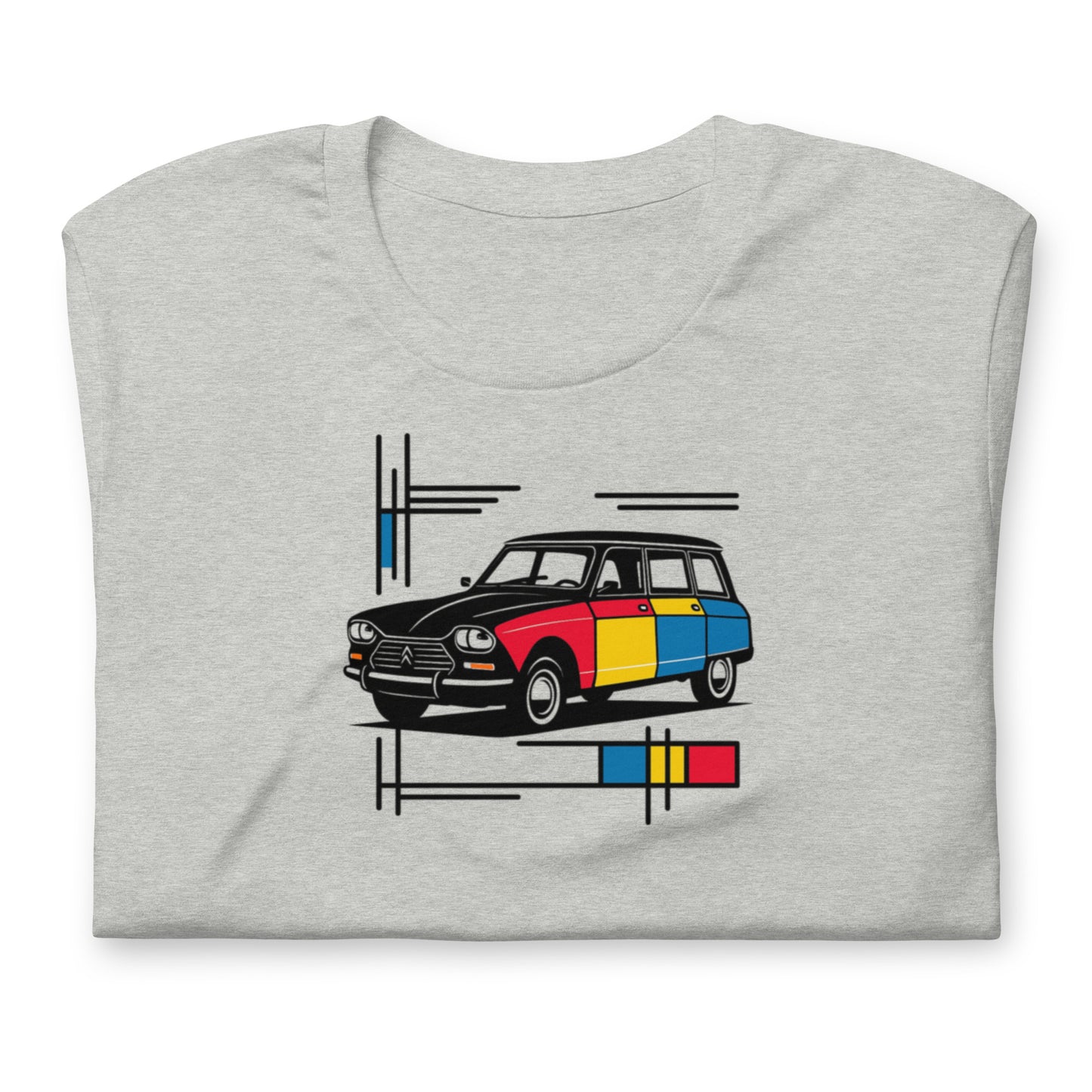 T-shirt « Collection Mondrian – Citroën Ami 6 Color Art »