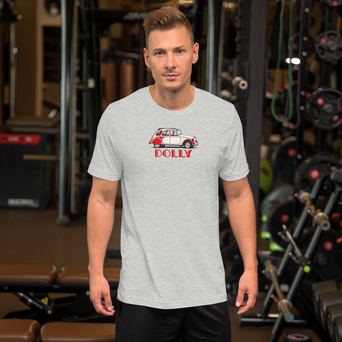 Citroën 2CV Dolly 1986 – T-shirt graphique rouge et blanc – Collection spéciale