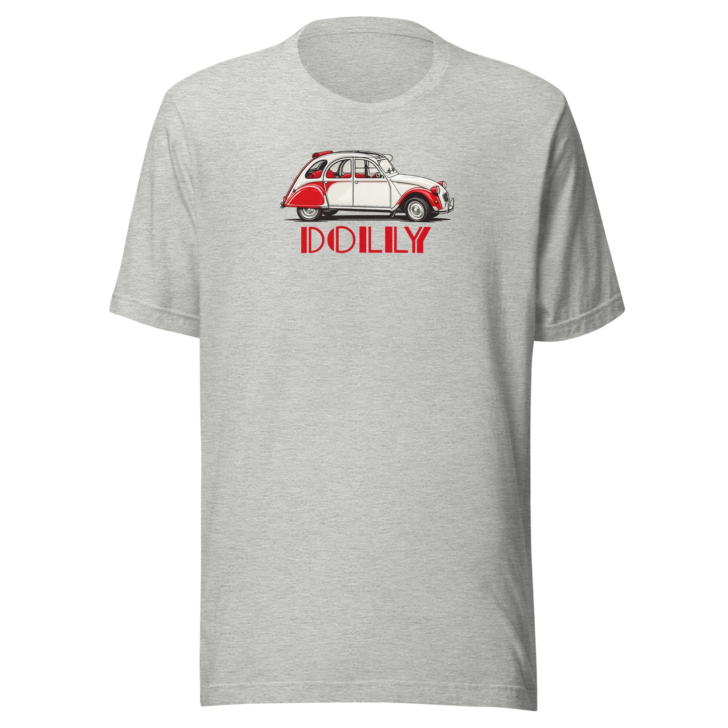 Citroën 2CV Dolly 1986 – T-shirt graphique rouge et blanc – Collection spéciale