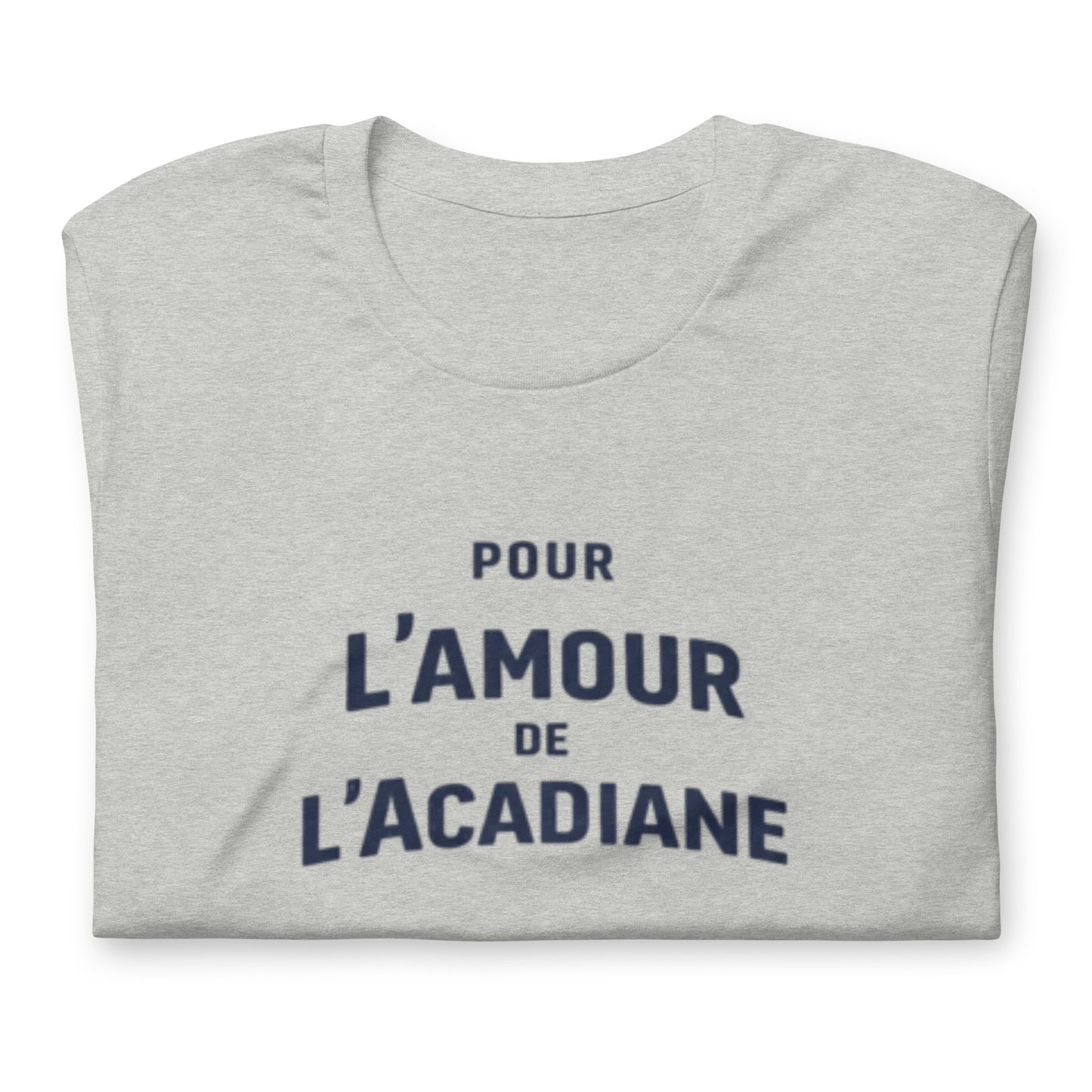 T-shirt Pour l’Amour de l’Acadiane – Design typographique Citroën Acadiane | Collection L’amour