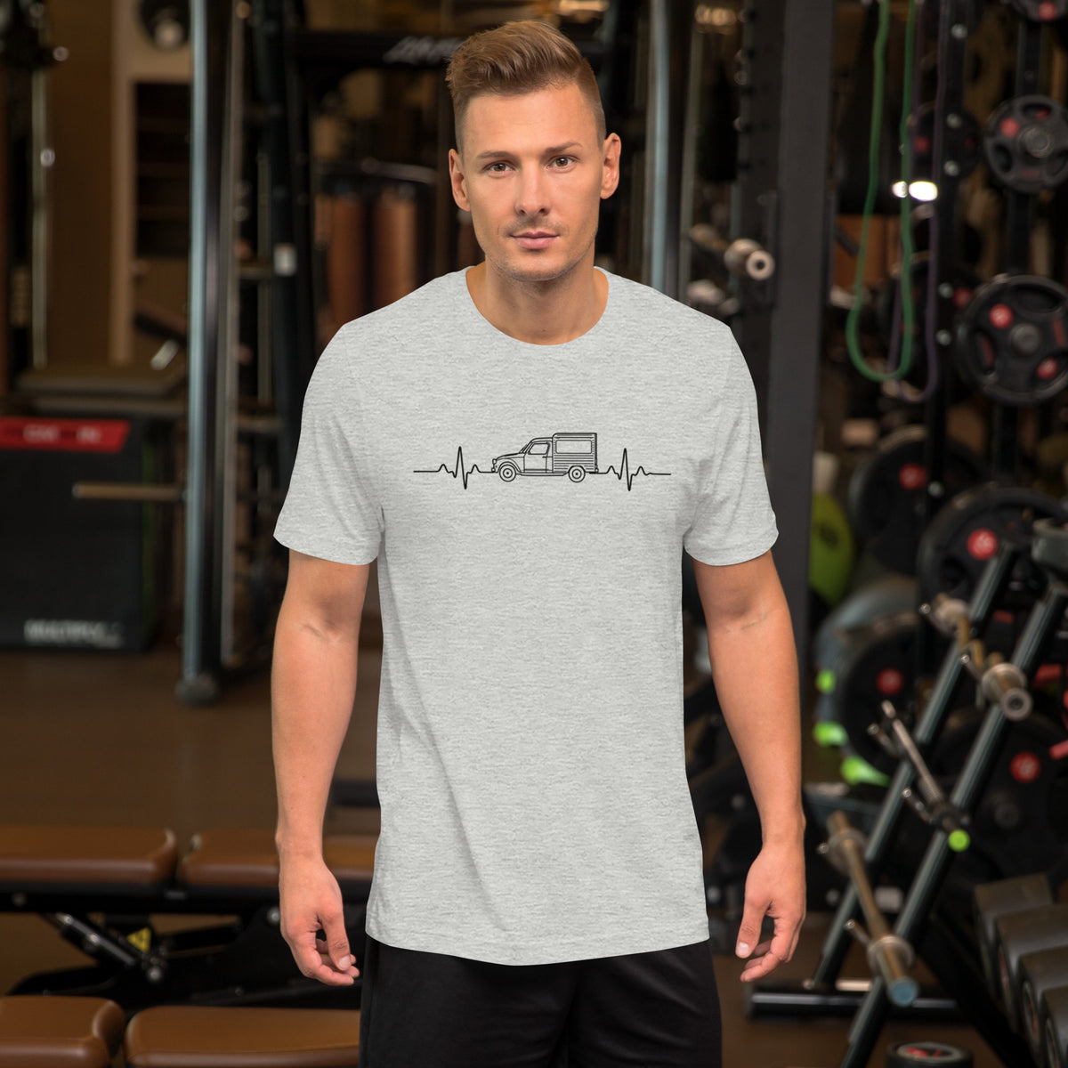 Citroën Acadiane Heartbeat T-shirt – Minimalistische Lijntekening | Heartbeat Collectie