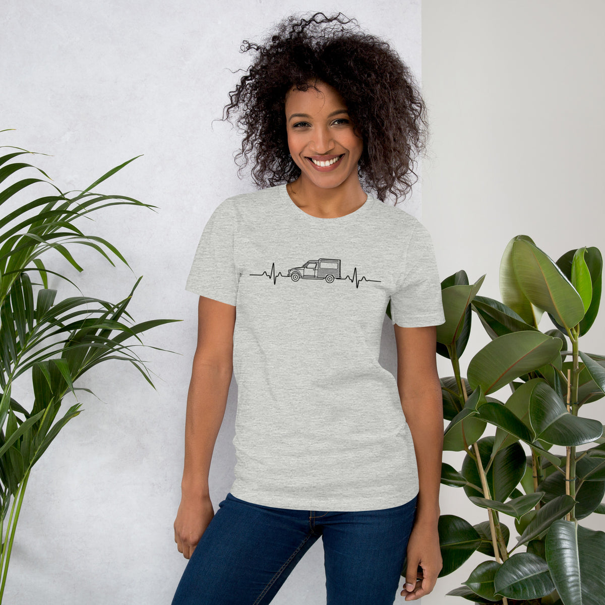 Citroën Acadiane Heartbeat T-shirt – Minimalistische Lijntekening | Heartbeat Collectie