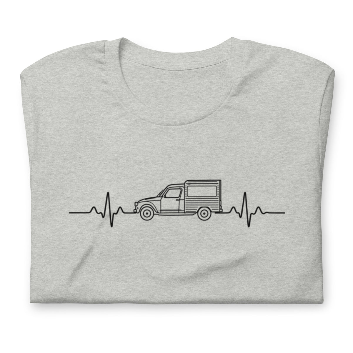 Citroën Acadiane Heartbeat T-shirt – Minimalistische Lijntekening | Heartbeat Collectie