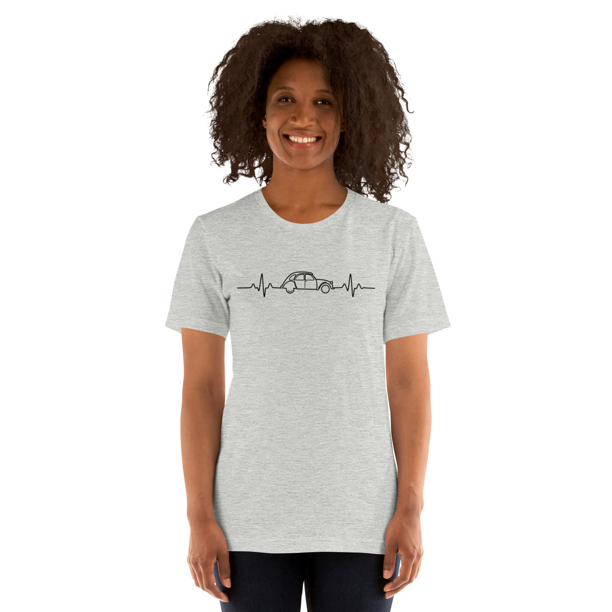 Citroën 2CV Heartbeat T-shirt – Minimalist 2CV Line Drawing | Heartbeat Collection