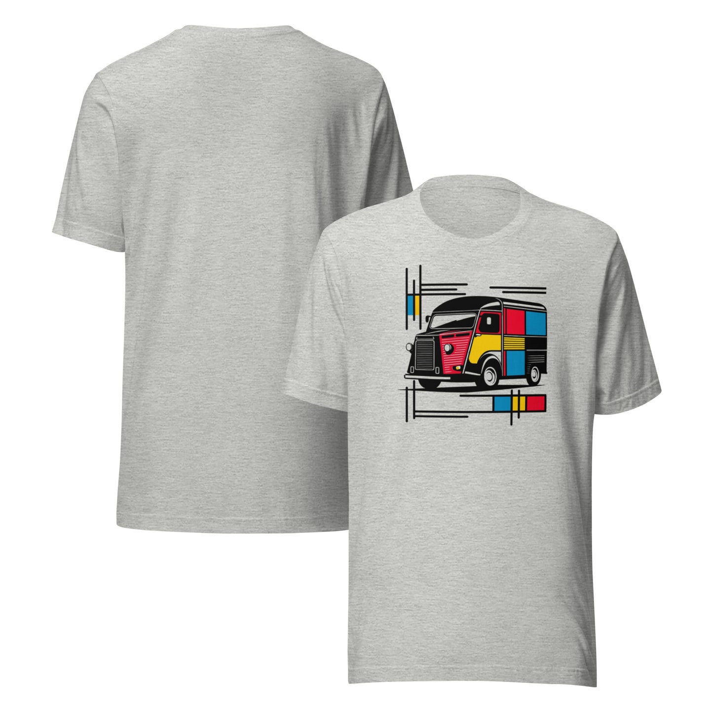 T-shirt “Citroën HY Mondrian Style – Playful Retro Bus”