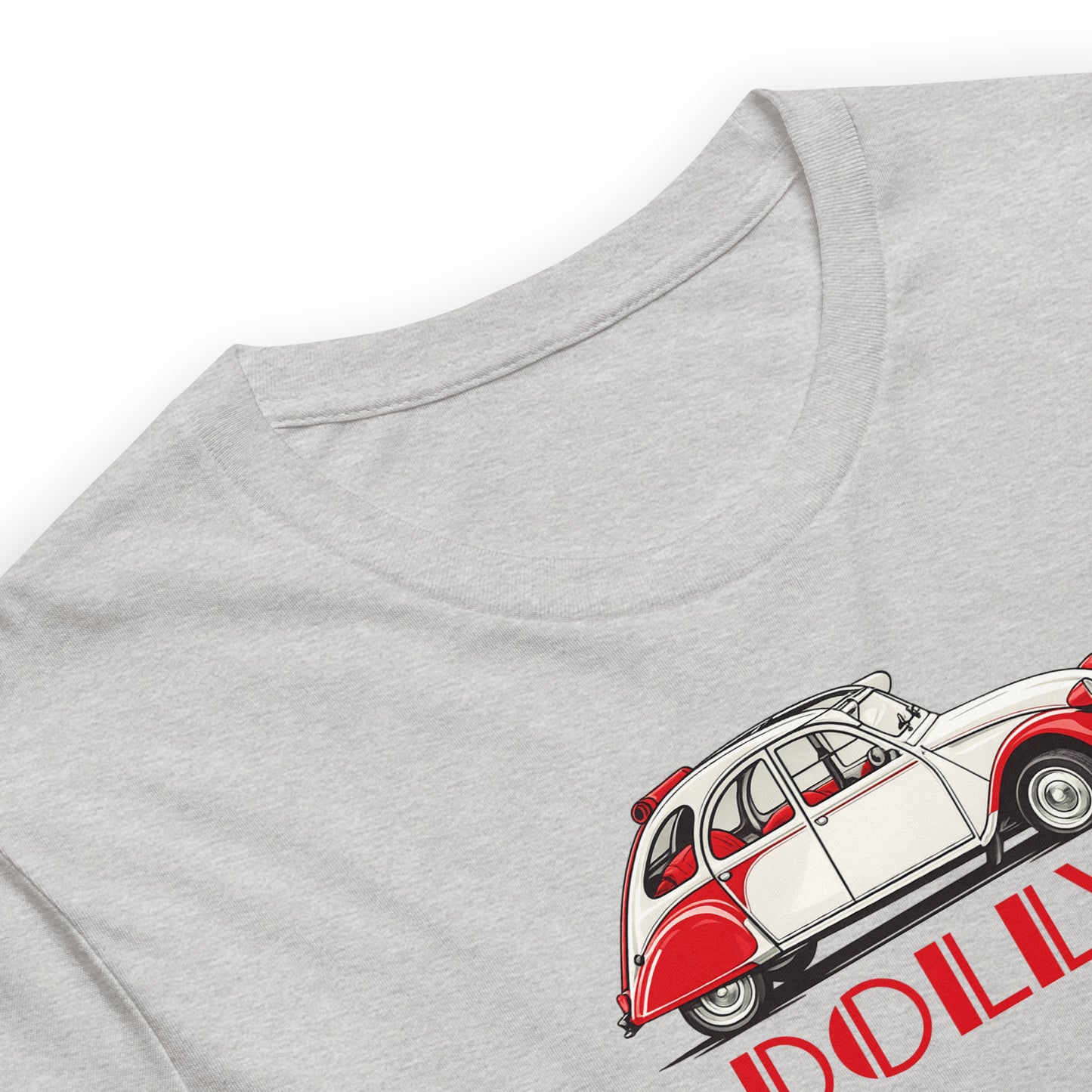 Citroën 2CV Dolly 1986 – T-shirt graphique rouge et blanc – Collection spéciale