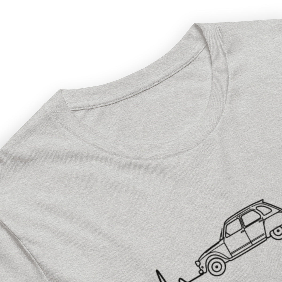 Citroën Dyane Heartbeat T-shirt – Minimalistische Lijntekening | Heartbeat Collectie