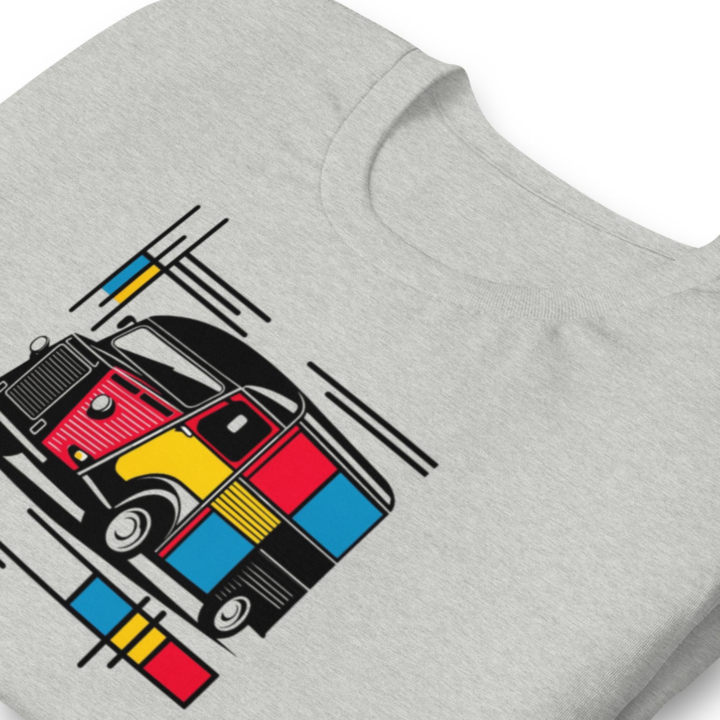 T-shirt “Citroën HY Mondrian Style – Playful Retro Bus”