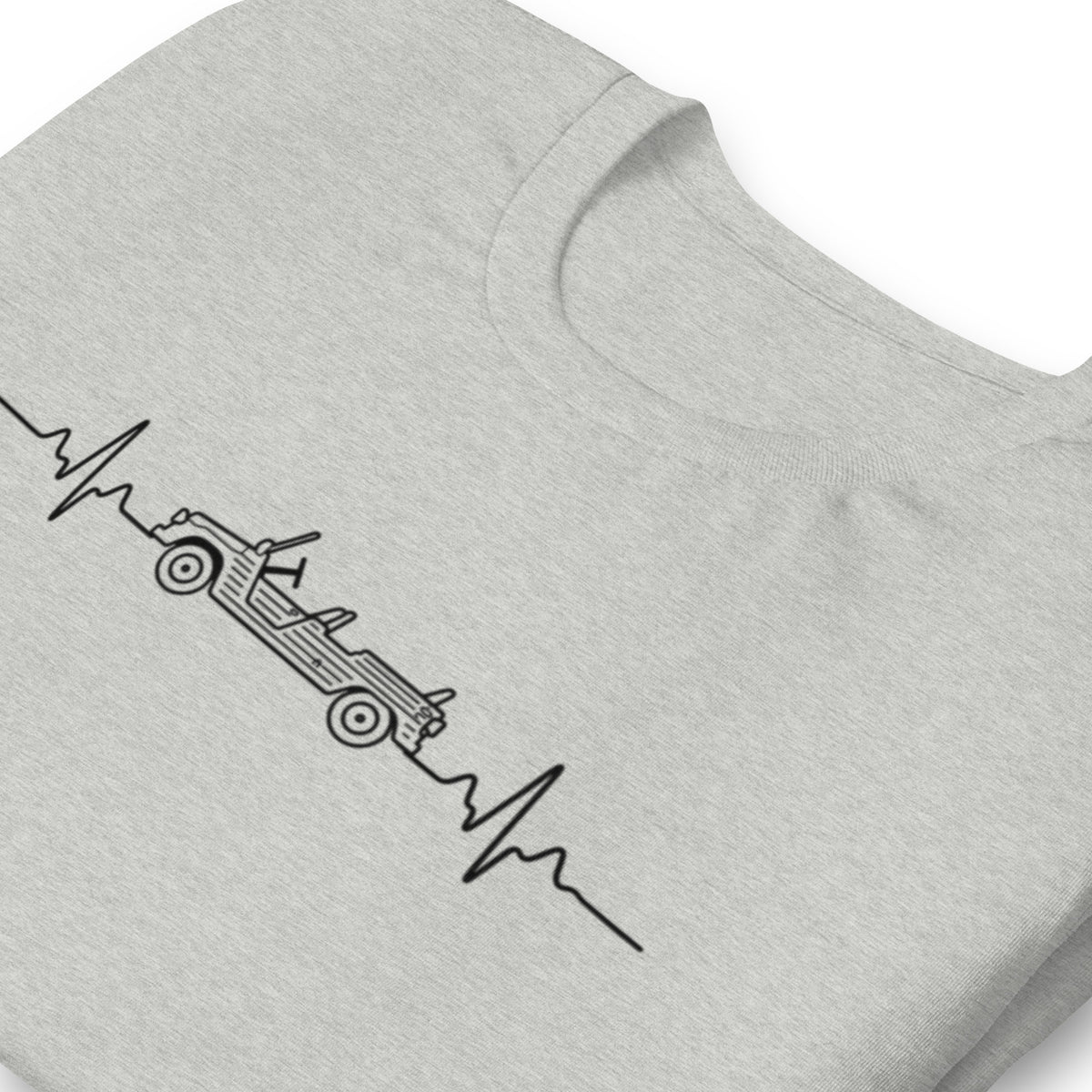 Citroën Méhari Heartbeat T-shirt – Minimalistische Lijntekening | Heartbeat Collectie