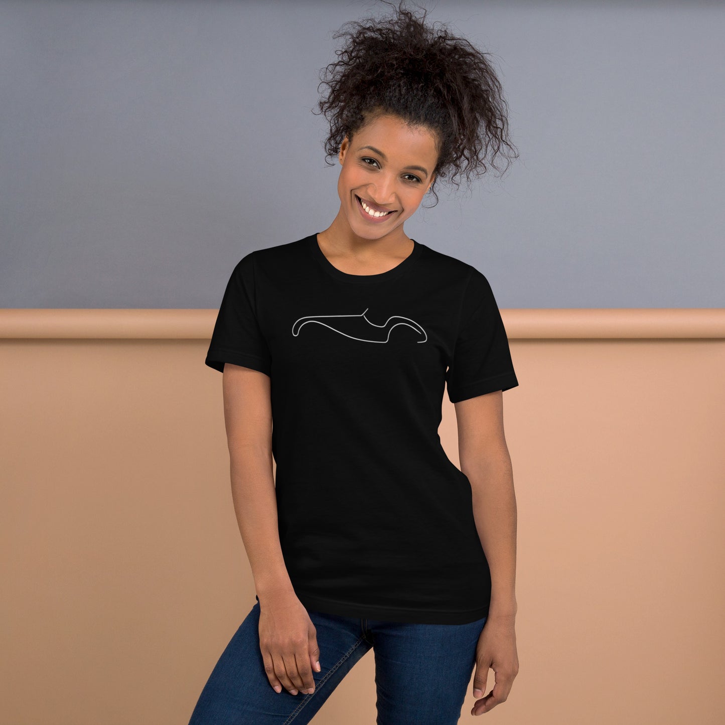 T-shirt “Silhouette Collectie – Burton Sportscar Lijnkunst”