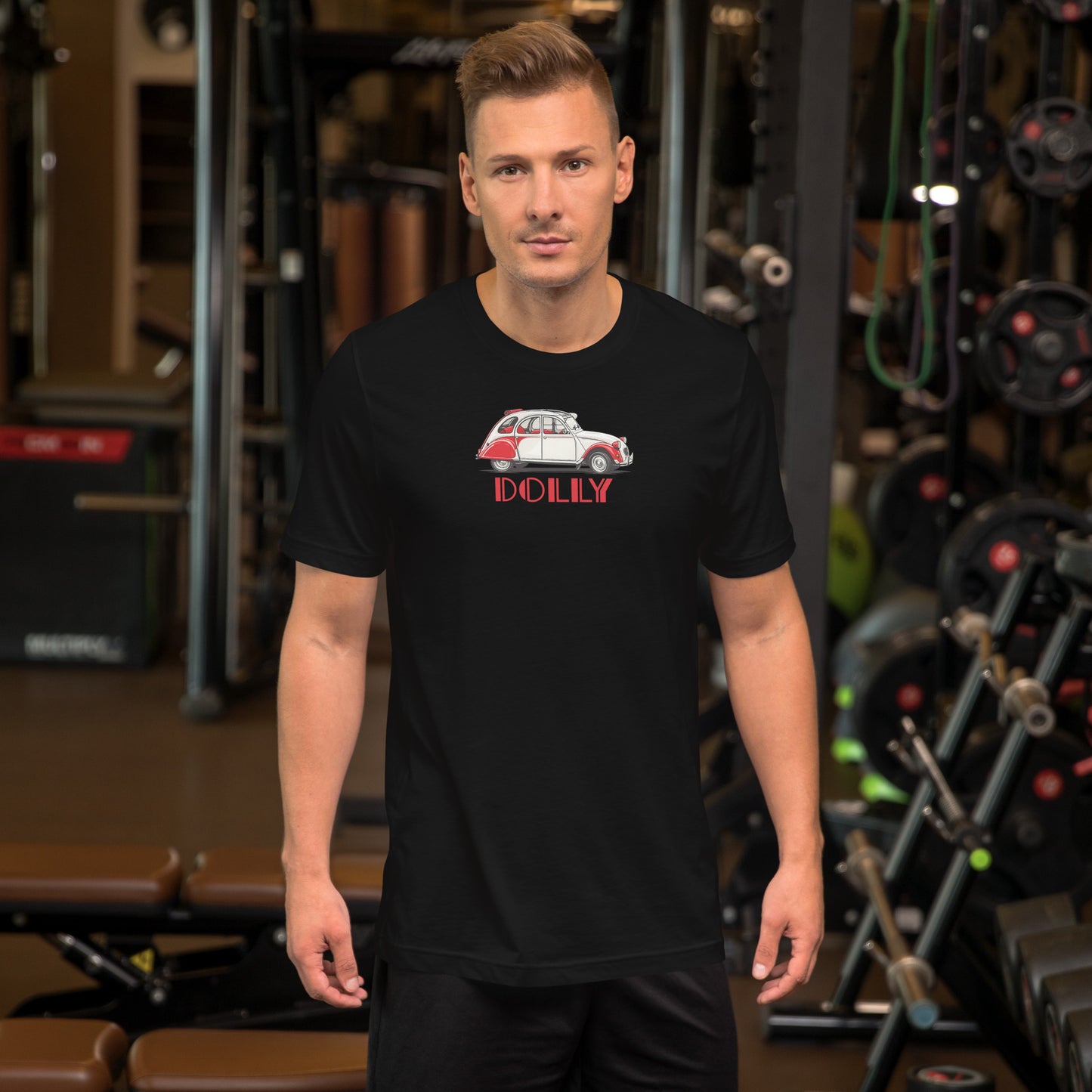 Citroën 2CV Dolly 1986 – T-shirt graphique rouge et blanc – Collection spéciale
