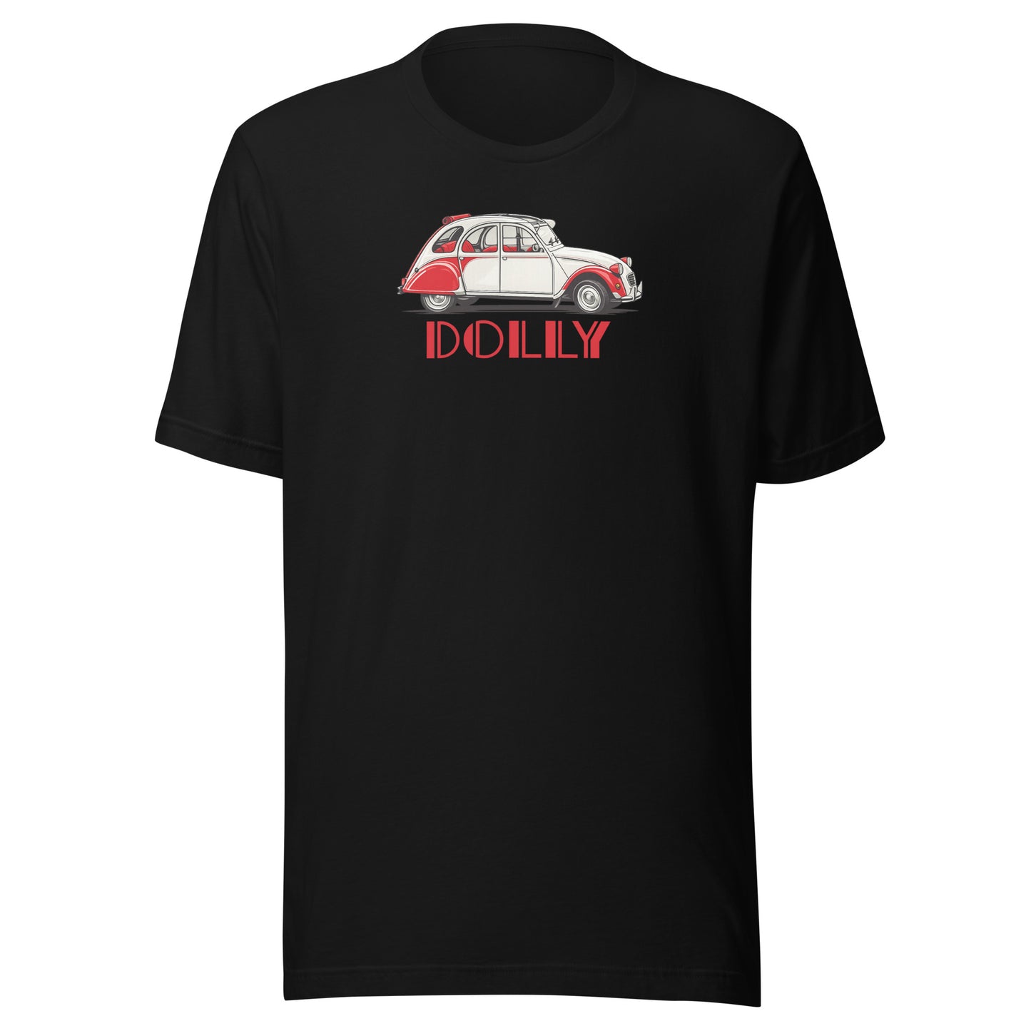 Citroën 2CV Dolly 1986 – T-shirt graphique rouge et blanc – Collection spéciale