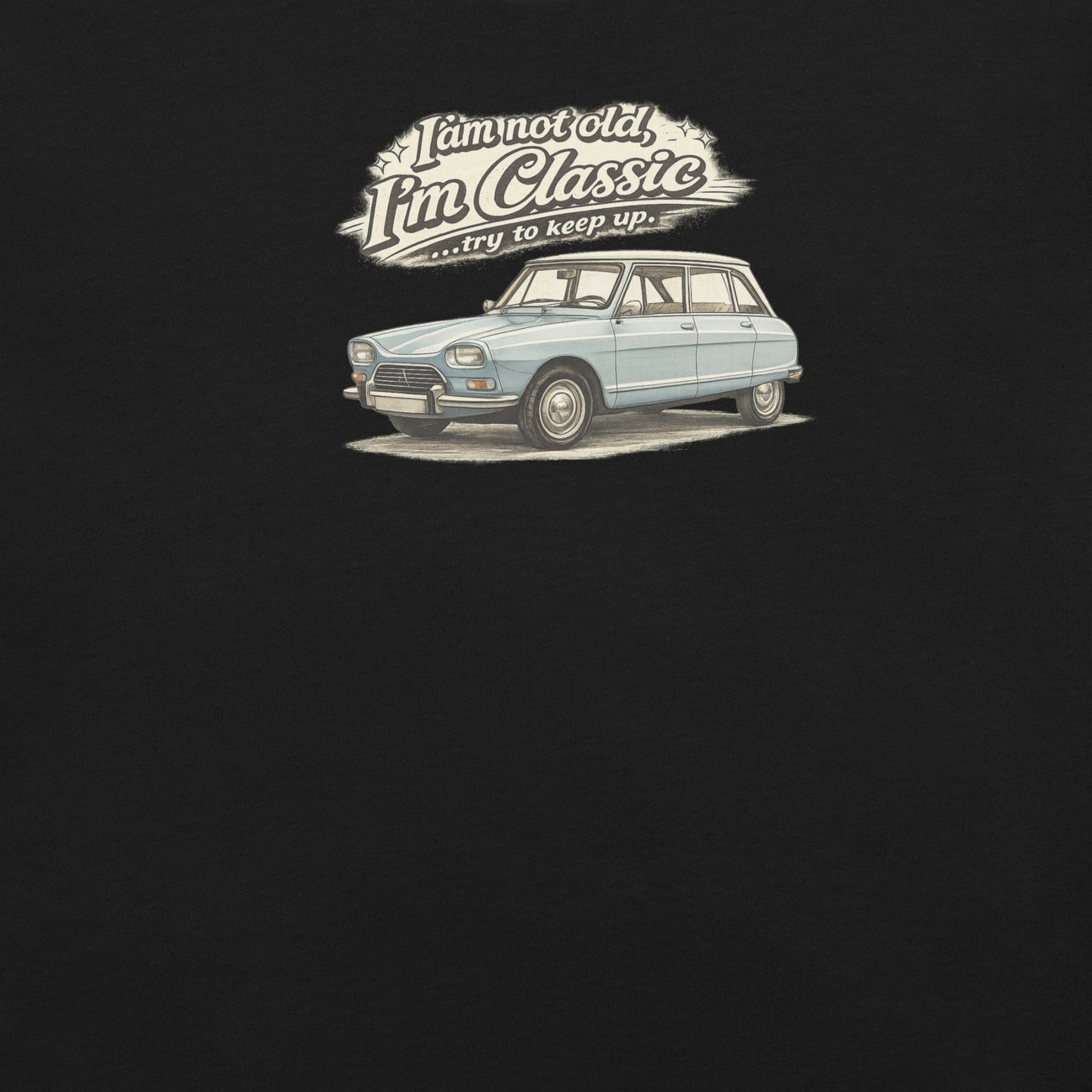 Citroën Ami 8 Classic T-shirt – Vintage Auto Illustratie | Classic Collectie