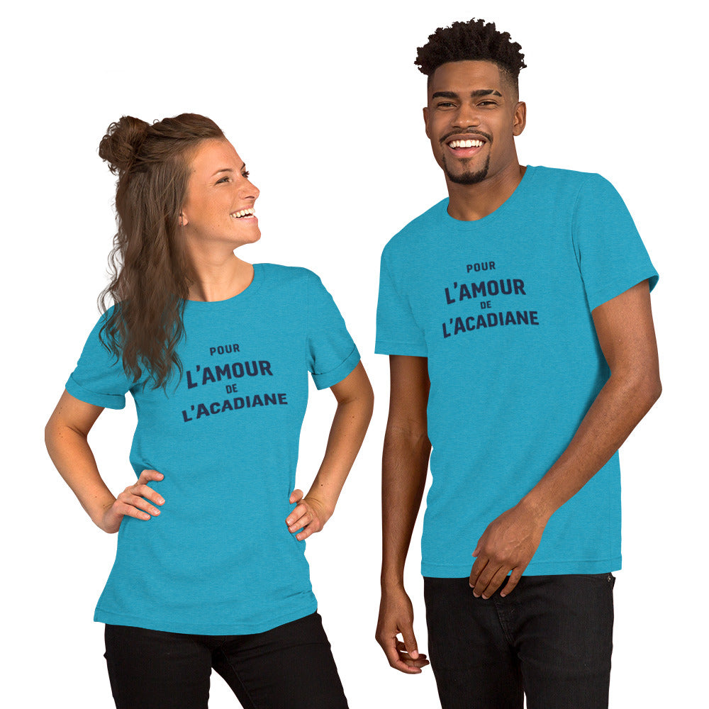 T-shirt Pour l’Amour de l’Acadiane – Design typographique Citroën Acadiane | Collection L’amour