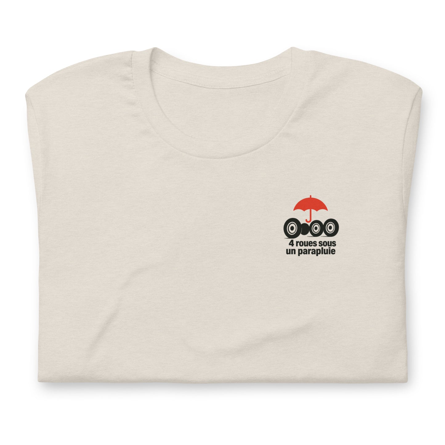 T-shirt « Quatre roues sous un parapluie – Hommage à la Citroën 2CV »