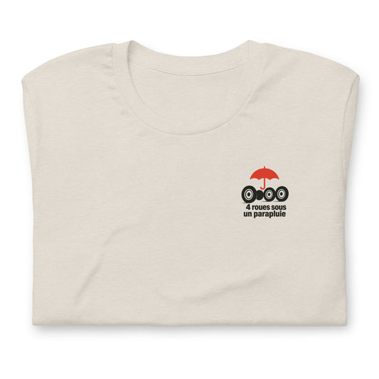 T-shirt « Quatre roues sous un parapluie – Hommage à la Citroën 2CV »
