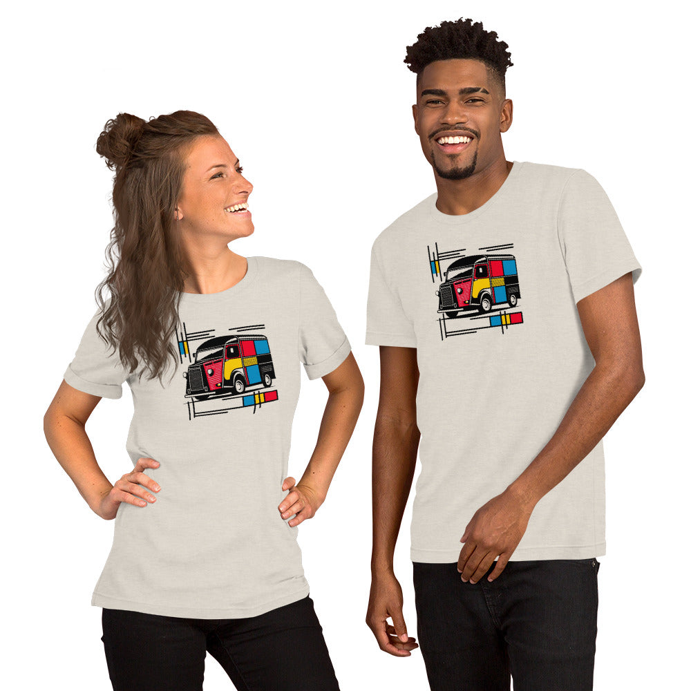 T-shirt “Citroën HY Mondrian Style – Playful Retro Bus”