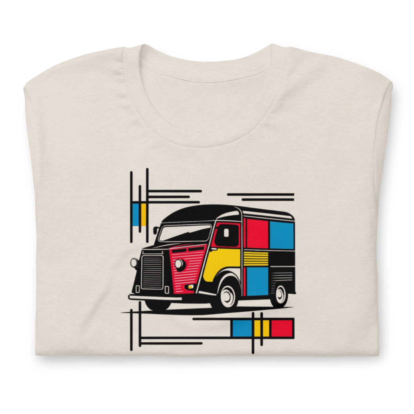 T-shirt “Citroën HY Mondrian Style – Playful Retro Bus”