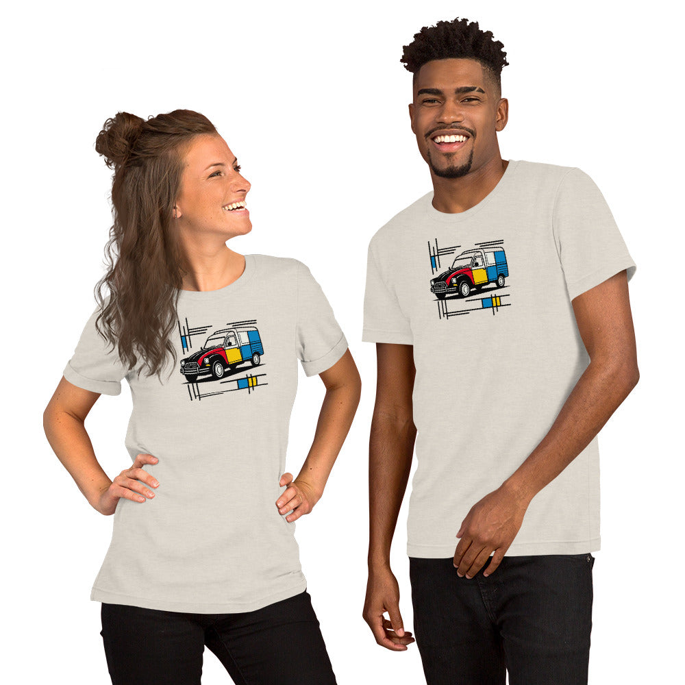 T-shirt "Mondrian Collection – Citroën Acadiane in Colour Art"